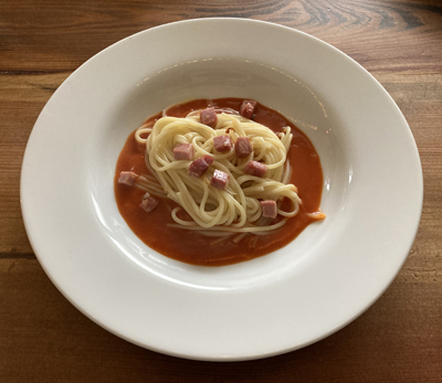 Original DDR-Schinkenspaghetti mit Tomatentunke